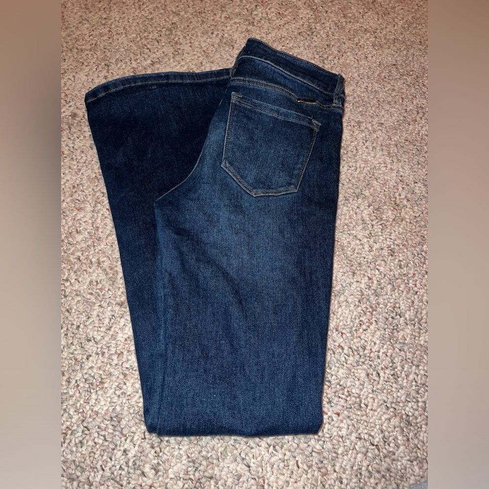kancan dark wash ripped boot cut jeans worn few times great condition size 9/28